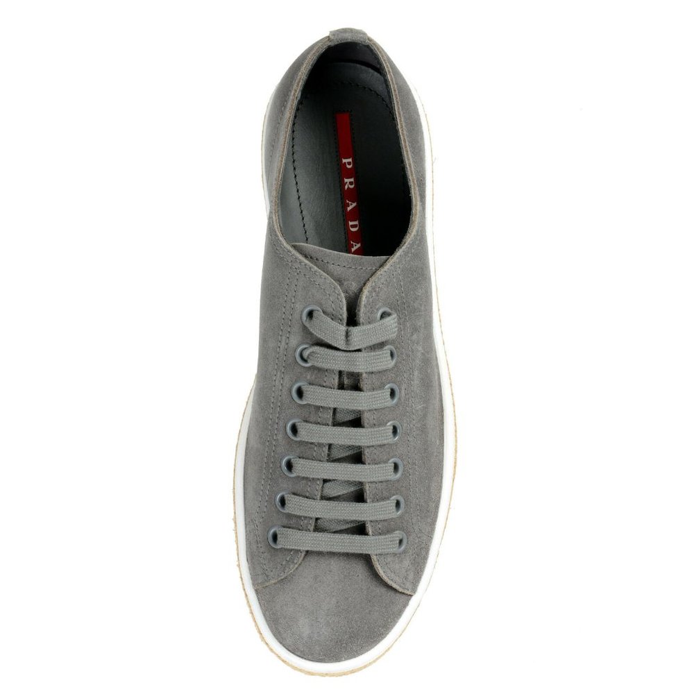 Prada Gray Suede Sneakers - Picture 7 of 8